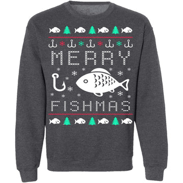 Fishmas Ugly Christmas Sweater CustomCat