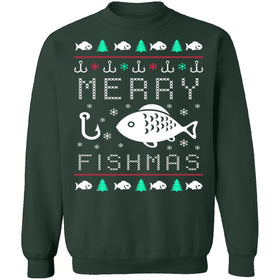 Fishmas Ugly Christmas Sweater CustomCat