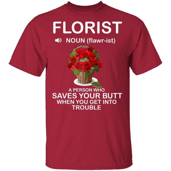 Florist Definition T-Shirt CustomCat