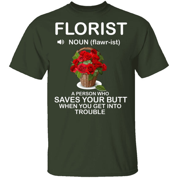 Florist Definition T-Shirt CustomCat