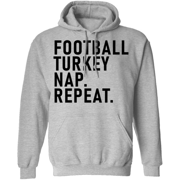 Football Turkey Nap Repeat T-Shirt CustomCat