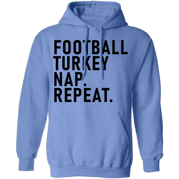 Football Turkey Nap Repeat T-Shirt CustomCat