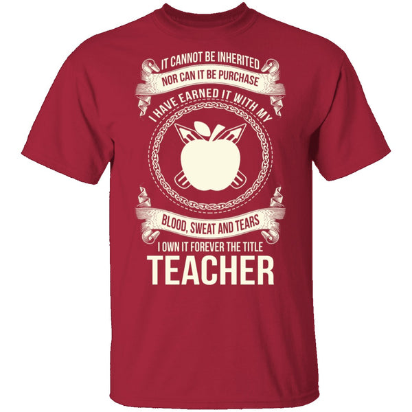 Forever A Teacher T-Shirt CustomCat