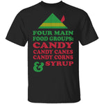 Four Main Food Groups T-Shirt CustomCat