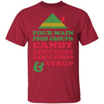 Four Main Food Groups T-Shirt CustomCat