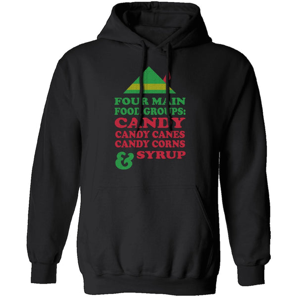 Four Main Food Groups T-Shirt CustomCat