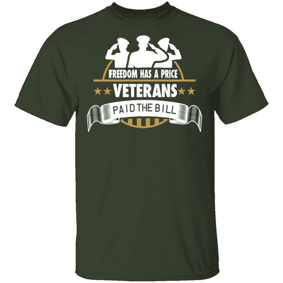 Freedom Has A Price T-Shirt CustomCat