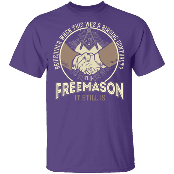 Freemason Handshake T-Shirt CustomCat