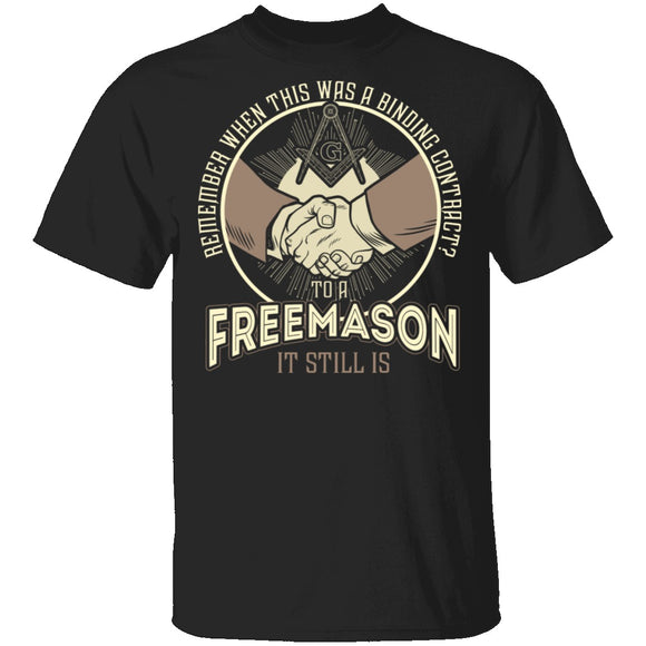 Freemason Handshake T-Shirt CustomCat