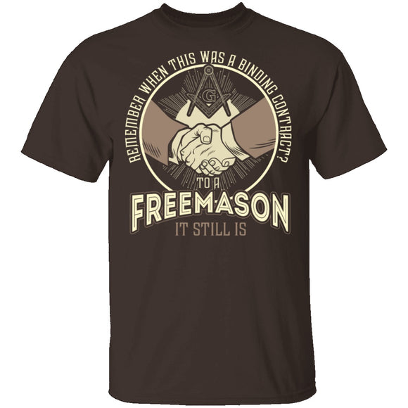 Freemason Handshake T-Shirt CustomCat
