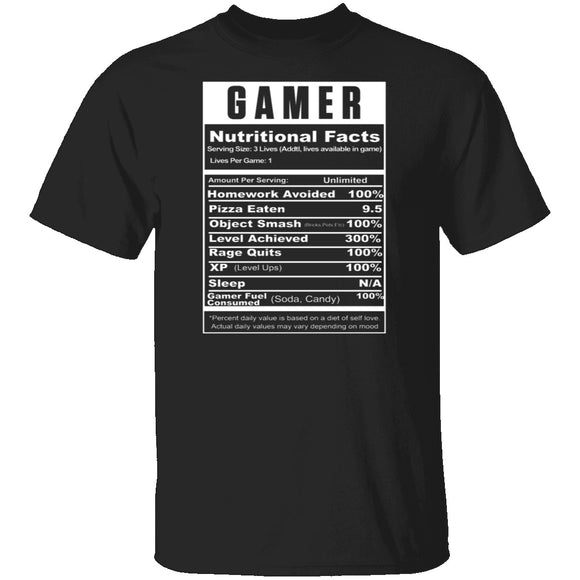 Gamer Facts T-Shirt CustomCat