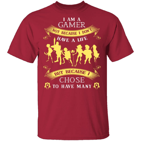 Gamers Have Many Lives T-Shirt CustomCat