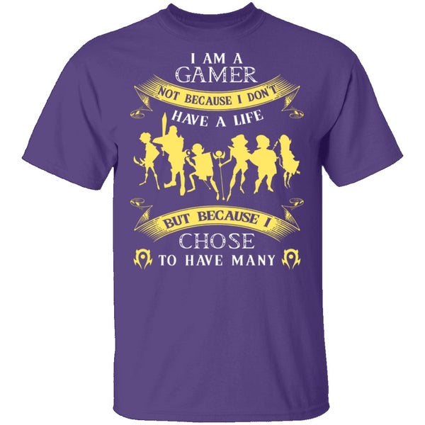 Gamers Have Many Lives T-Shirt CustomCat