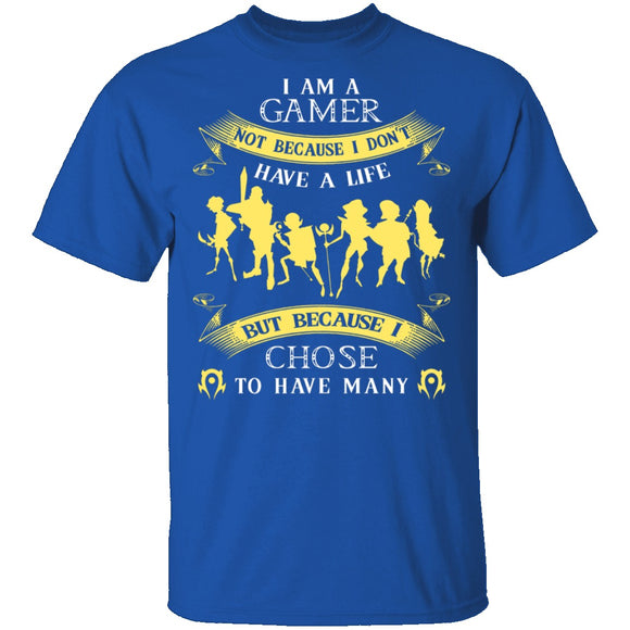 Gamers Have Many Lives T-Shirt CustomCat