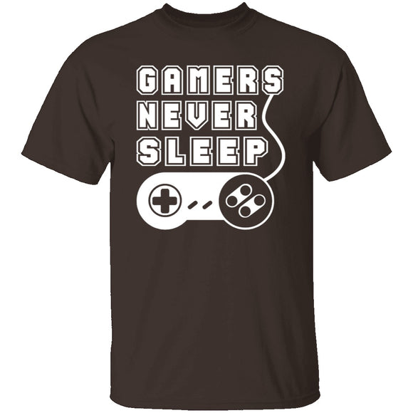 Gamers Never Sleep T-Shirt CustomCat