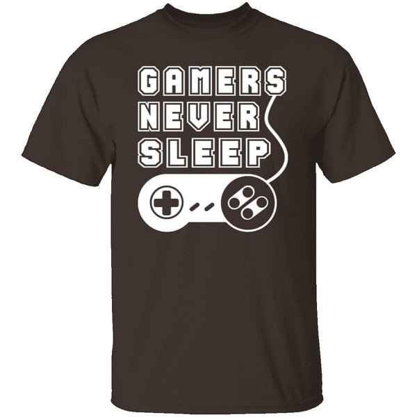 Gamers Never Sleep T-Shirt CustomCat