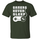 Gamers Never Sleep T-Shirt CustomCat