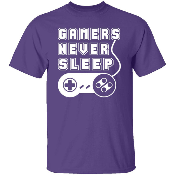 Gamers Never Sleep T-Shirt CustomCat