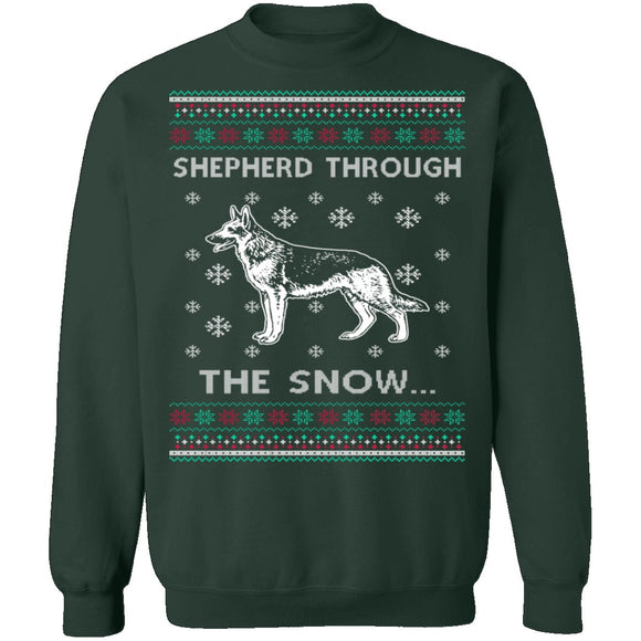 German Shepherd Ugly Christmas Sweater CustomCat