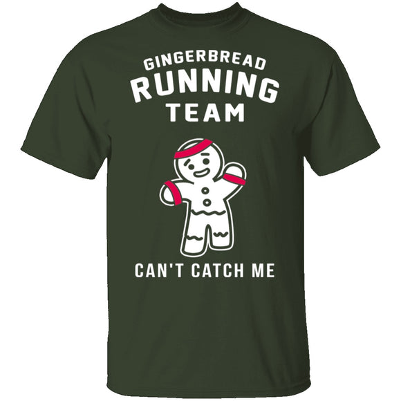 Gingerbread Running Team T-Shirt CustomCat