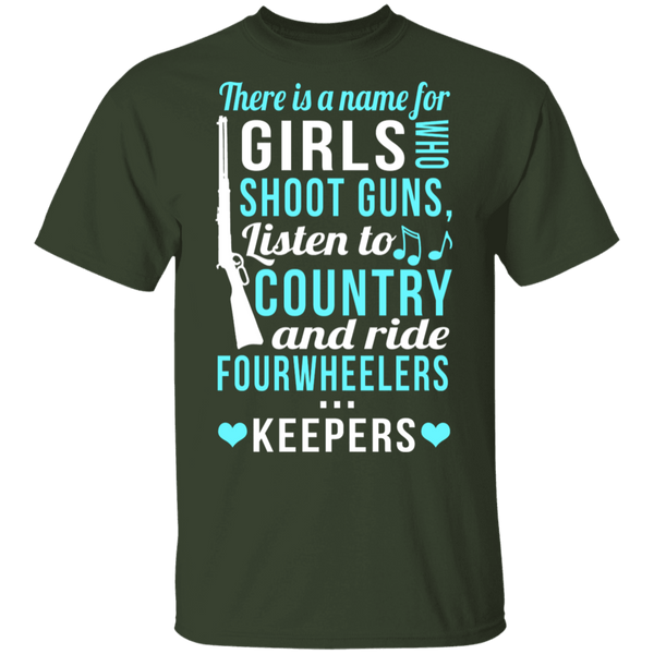 Girls Who Shoot Guns T-Shirt CustomCat