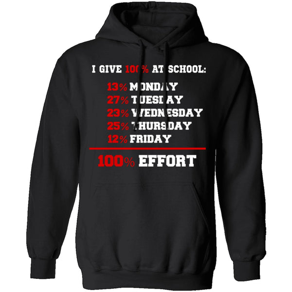 Give 100% At School T-Shirt CustomCat