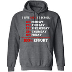 Give 100% At School T-Shirt CustomCat
