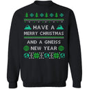 Gneiss New Year Geology Ugly Christmas Sweater CustomCat