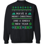 Gneiss New Year Geology Ugly Christmas Sweater CustomCat