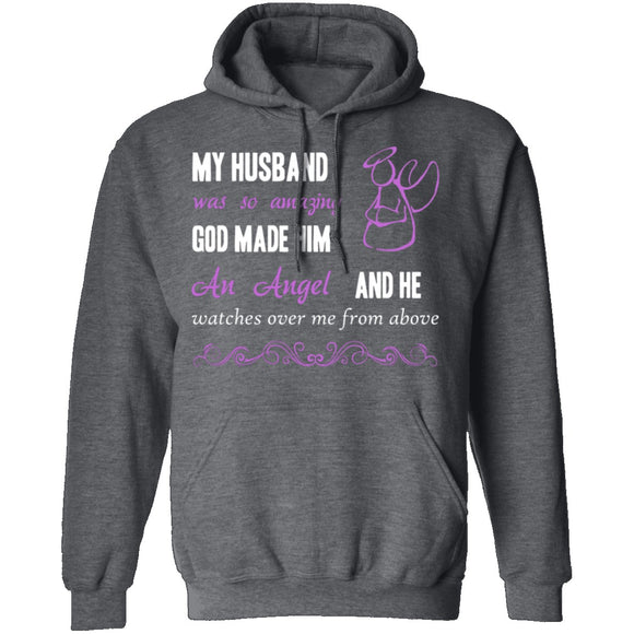 God Made My Husband an Angel T-Shirt CustomCat