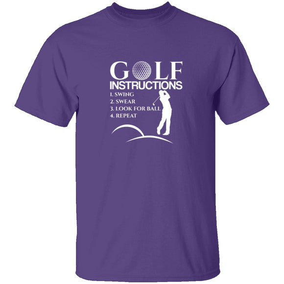 Golf Instructions T-Shirt CustomCat