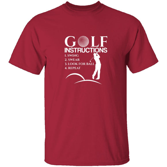 Golf Instructions T-Shirt CustomCat