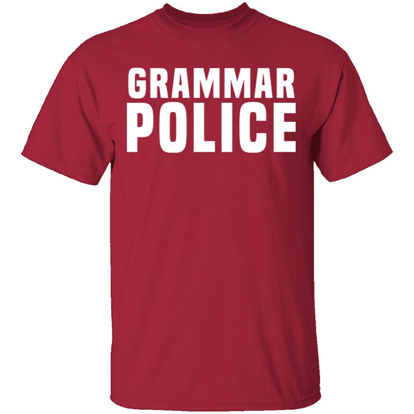 Grammar Police T-Shirt CustomCat