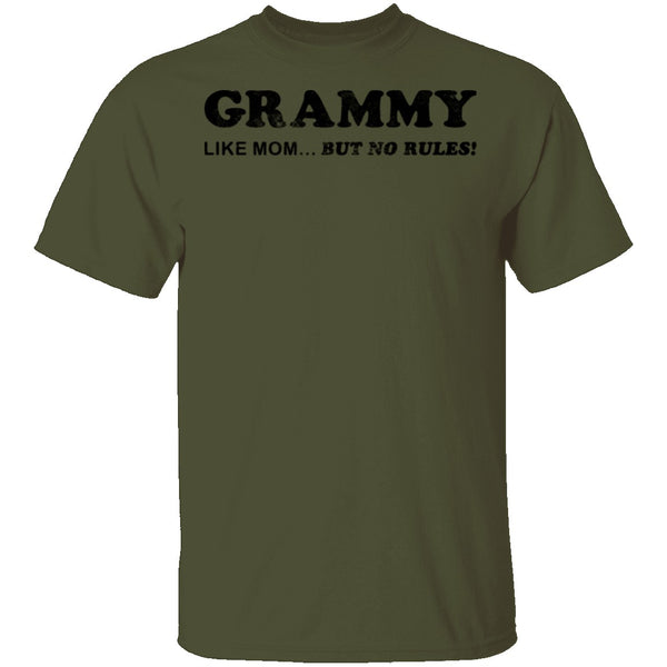 Grammy Like Mom But No Rules T-Shirt CustomCat
