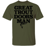 Great Trout Doors Man T-Shirt CustomCat