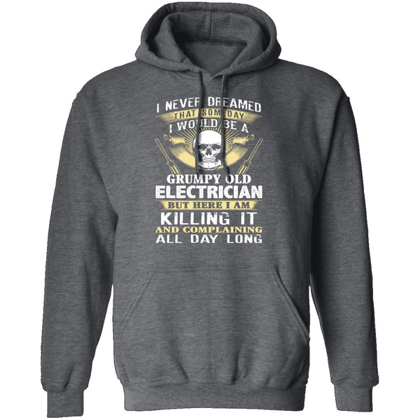 Grumpy Old Electrician T-Shirt CustomCat