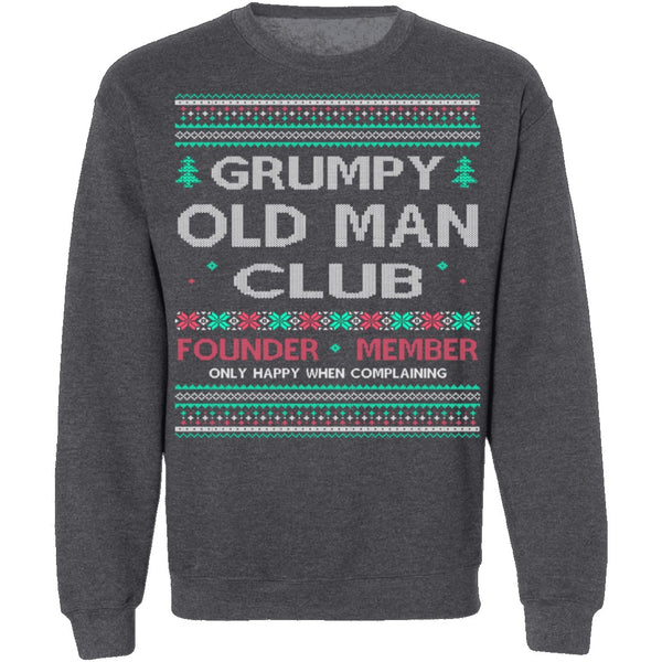 Grumpy Old Man Ugly Christmas Sweater CustomCat
