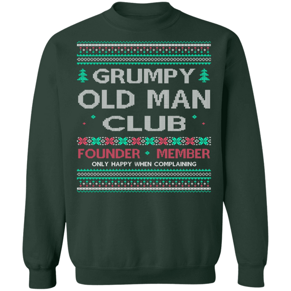 Grumpy Old Man Ugly Christmas Sweater CustomCat