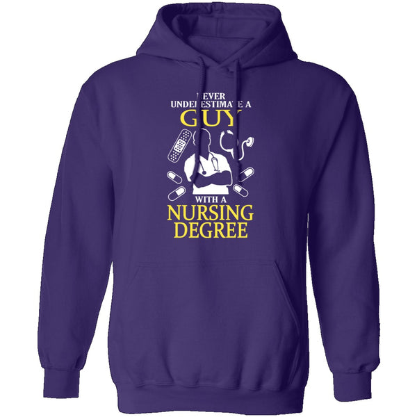 Guy With A Nursing Degree T-Shirt CustomCat