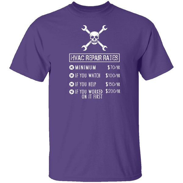 HVAC Repair Rates T-Shirt CustomCat