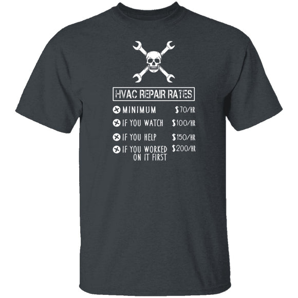 HVAC Repair Rates T-Shirt CustomCat
