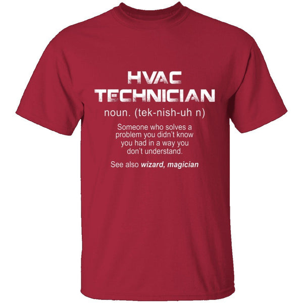 HVAC Tech Definition T-Shirt CustomCat