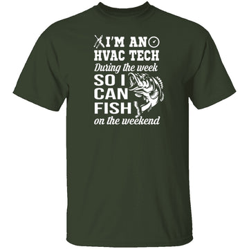 HVAC Tech Fishing T-Shirt CustomCat