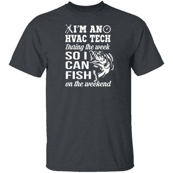 HVAC Tech Fishing T-Shirt CustomCat