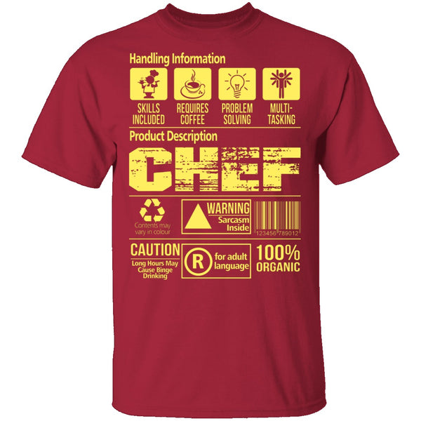 Handling Information Chef T-Shirt CustomCat