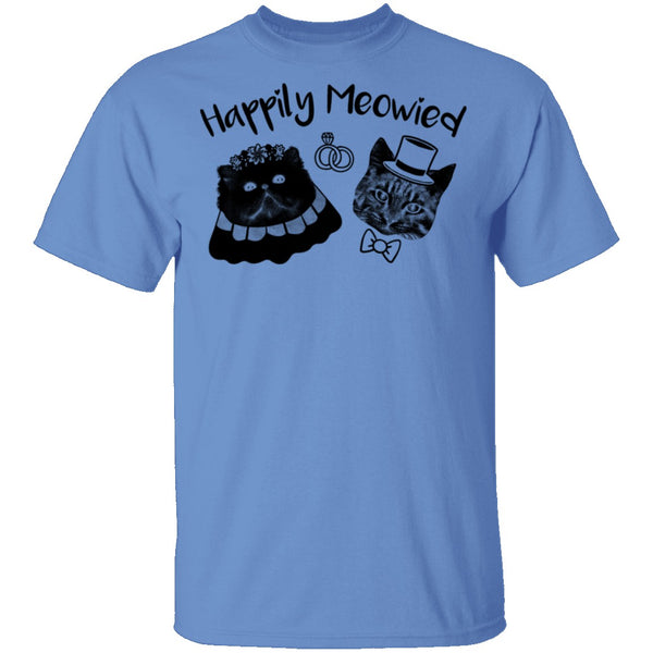 Happily Meowied T-Shirt CustomCat