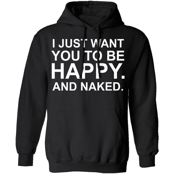 Happy And Naked T-Shirt CustomCat