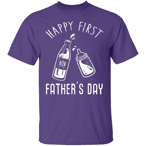 Happy First Father's Day T-Shirt CustomCat