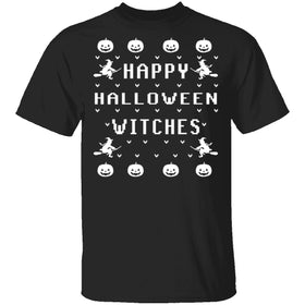 Happy Halloween Witches T-Shirt CustomCat