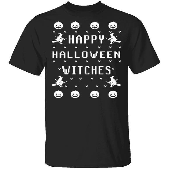 Happy Halloween Witches T-Shirt CustomCat